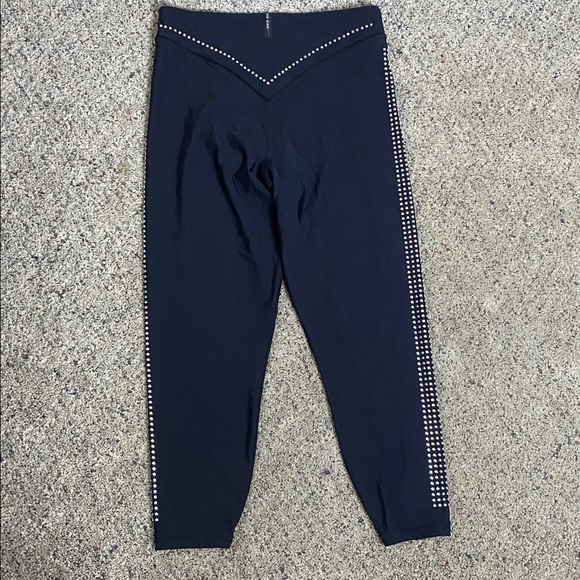 Adam Selman Sport Black Leggings with Silver Studs Sz XL - Picture 3 of 5
